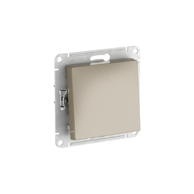 1-клавишный переключатель Systeme Electric ATLASDESIGN, сх.6, 10АХ, мех., быстрозажим. клем., ШАМПАНЬ