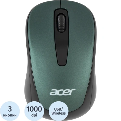 Мышь компьютерная Acer OMR135 зеленый (1000dpi) WLS USB (ZL.MCEEE.01I)