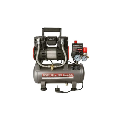 Компрессор коаксильный безмасляный BlackWeld BW1400/9-PRO 9л
