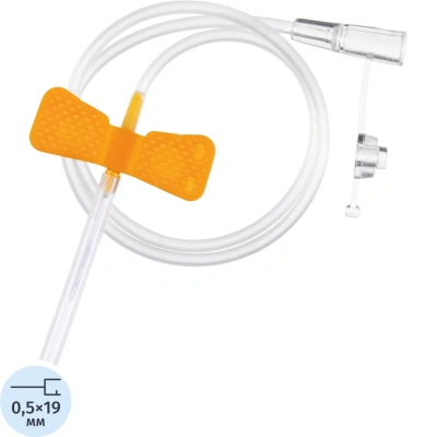 Катетер-бабочка для вливания в малые вены 25G HD 100шт./уп