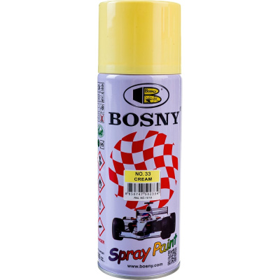 Акриловая аэрозольная краска Bosny бледно - желтый Ral 1016