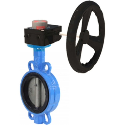 Затвор для абразивных сред DN.ru QT450-316-EPDM-2W-Fb-H Ду80, Ру16, редуктор HGB-1