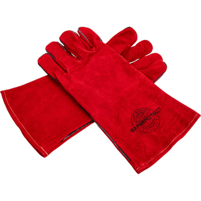 Краги спилковые Safeprotect ЯМАЛ красные (флисовая подкладка) р 10.5, 1 пара