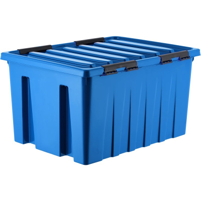 Контейнер с крышкой HONEYCOMB Rox Box740x565x415, 120 л, синий