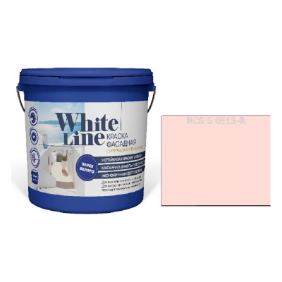 Краска фасадная ВД White Line 0515 R ведро 9 л, 14,1 кг