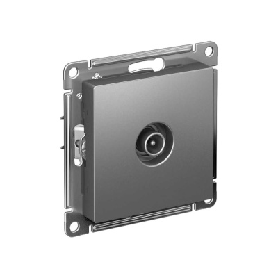 Розетка TV Systeme Electric AtlasDesign Сталь проходная 4DB, механизм SE