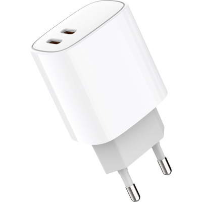 Сетевое зарядное устройство REXANT с двумя портами USB-C + USB-C, 20Вт 18-2210