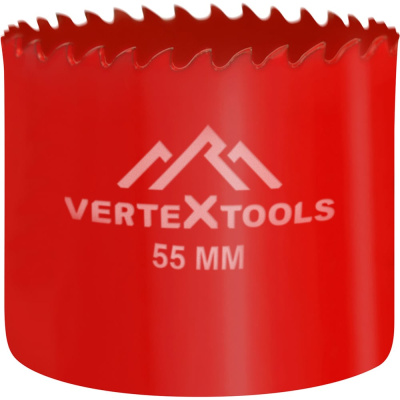 Коронка биметаллическая по металлу 55 мм vertextools