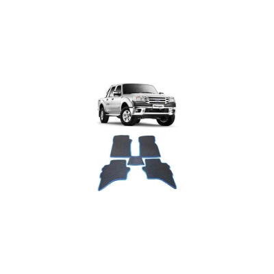 Ковры в салон автомобиля Eva Smart для ford ranger ll 2006 - 2011, эва сота, чёрные c серой окантовкой
