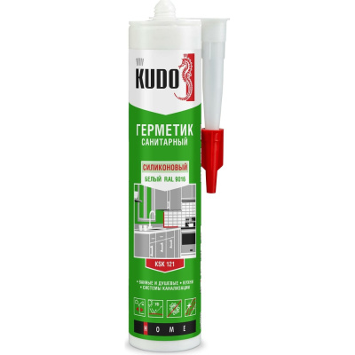 Силиконовый санитарный герметик KUDO (белый; 280 мл)