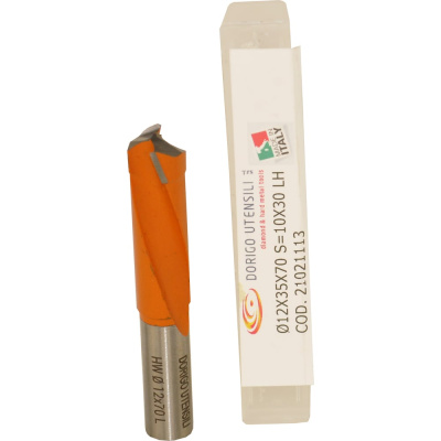 Сверло для глухих отверстий Dorigo HW Ø12x35x70 S=Ø10x30 Z=2 LH