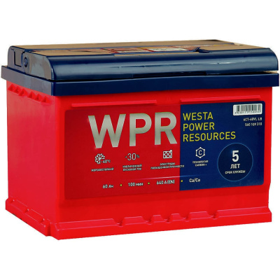 Аккумулятор WPR 6ст 60 VL 1 LB, 640 А EN
