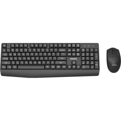 Набор клавиатура+мышь Philips (SPT6337B/60)беспр. 2.4GHz 104кл 1600dpi черн
