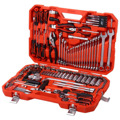 Набор инструментов JTC 1/4", 3/8", 1/2" 6-гранный (в кейсе) 166 предметов, H166C