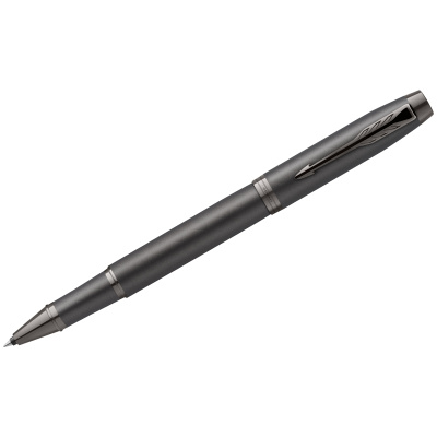 Ручка-роллер PARKER "IM Professionals Monochrome Titanium", черный лак, нержавеющая сталь, черная, 2172960