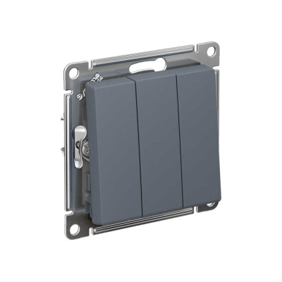 3-клавишный выключатель Systeme Electric AtlasDesign Грифель сх.1+1+1, 10АХ, механизм SE
