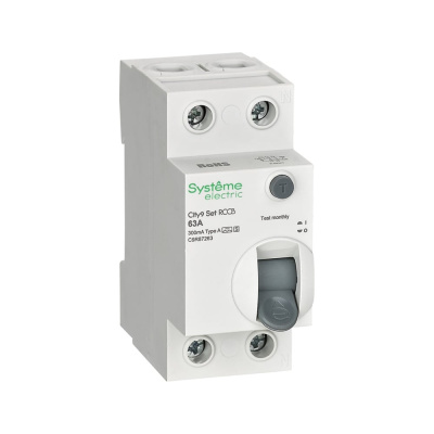 Выключатель дифференциального тока селективный (ВДТ) City9 Set Systeme Electric, 63 А, 2 P, 300 мА, A-S, 230 В