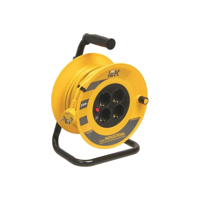 Удлинитель на катушке IEK 4х20м УК20 с термозащитой 3х1.0 Industrial