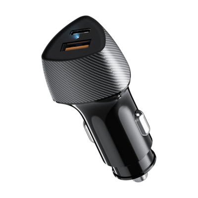 Автомобильное зарядное устройство с двумя портами REXANT (USB-A QC 3.0 + USB-C PD) со световой индикацией, 51Вт