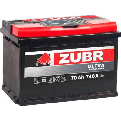 Аккумуляторная батарея ZUBR Ultra 70Ah R+ ZU700