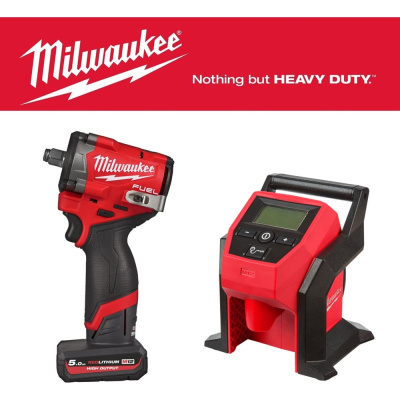 Набор: гайковерт M12FCIWF12G3-502X + компрессор M12BI-0 (Инструмент в подарок) Milwaukee