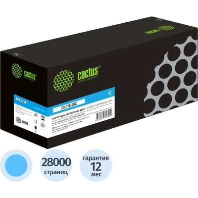Картридж лазерный Cactus TN328C CS-TN328C для Konica Minolta, голубой