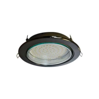 Встраиваемый светильник Ecola Gx70-h5 без рефлектора, черный хром, 53x151 (кd135) FB70H5ECB