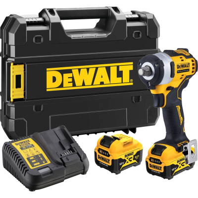Аккумуляторный гайковерт DEWALT DCF901P2, 12В, 340Нм, 3250 уд/мин, с 2 АКБ 5 Ач и ЗУ, в кейсе TSTAK