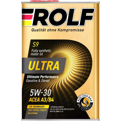Моторное масло Rolf ULTRA 5W-30, ACEA A3/B4, API SP, 4 л