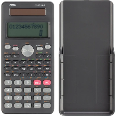 Калькулятор научный Deli ED300SR-2,10+2р,300ф,2ст,172,6х82,7,дв пит,т.сер