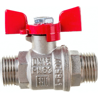 Шаровой кран VALFEX PREMIUM для воды, 1/2" НР/НР, бабочка