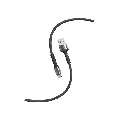 Кабель Smartbuy S26, USB - micro-USB, 3A output, нейлоновая оплетка, 1м, черный