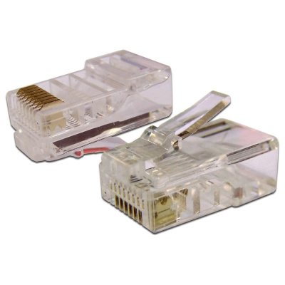 Коннектор TWT RJ-45 8P8C UTP категория 6, универсальный, 100 шт