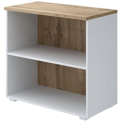 Стеллаж Комус Мебель К-Loft 241H004 786х420х738 дуб натур/белый