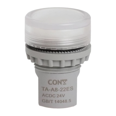 Световой индикатор CONTA TA-A8-22ES-W24-5 белый рассеиватель, 24V AC/DC, пластик, 22мм, упаковка 5 шт. 00-00013358