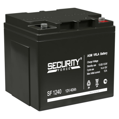 Батарея аккумуляторная Security Force SF 1240 используется в охранно-пожарных системах. Батарея