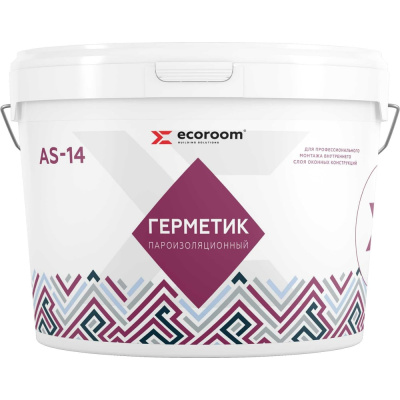 Акриловый герметик ECOROOM AS-14 (пароизоляционный; белый; 7 кг) E-Герм-4185/7