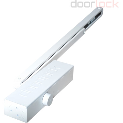Доводчик Doorlock DL340S/N BC EN1-4 со скользящей тягой белый
