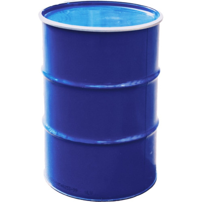 Бочка стальная Тара.ру 210л с крышкой и обручем 0,9x0.8x0.9 RAL 5010, цв. синий
