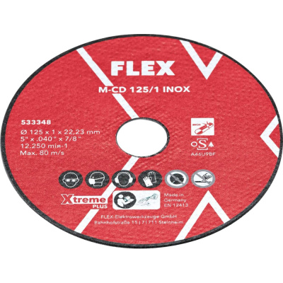 Набор отрезных дисков FLEX M-CD 125/1 INOX 10VE 125 мм для УШМ (10 шт. в упак.)