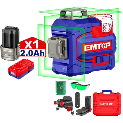 Лазерный уровень 3D аккумуляторный EMTOP