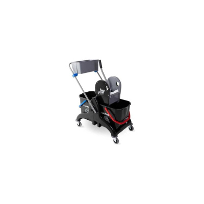 Тележка двухведерная Proff Comfort 2х25л, с отжимом и лотком, черная