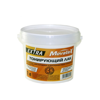 Тонирующий лак EXTRA тик, для наружных и внутренних работ, 1 кг Н00048 Movatex
