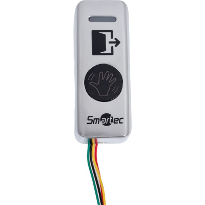 Кнопка ИК-бесконтактная Smartec ST-EX341LW металлическая, накладная, 2-х цветный СИД индикатор, НЗ/НР контакты, IP68
