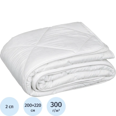 Одеяло Luscan 220х200 см стеганое микрофибра/бамбук 300 г/м2