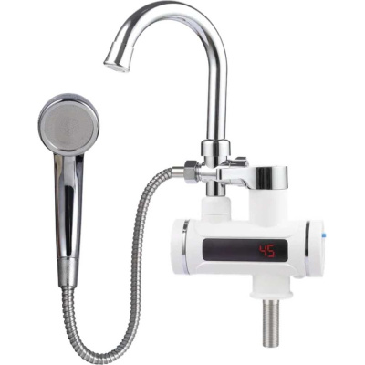 Кран-водонагреватель проточного типа UNIPUMP BEF-001-03 с дисплеем и душевой лейкой