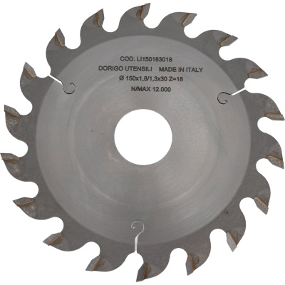 Диск пильный Dorigo пазовый 150x1.8/1.3x30 Z=18