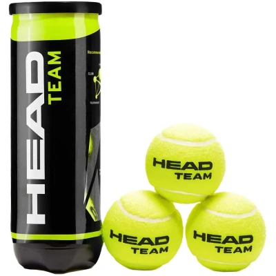 Мяч теннисный HEAD Team 3B, уп.3шт.,одобр.ITF, фетр, нат.резина,желт,575703