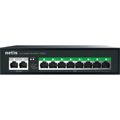 Коммутатор Netis P110GC 10х1000 Мбит/с, 8PoE+ 100W