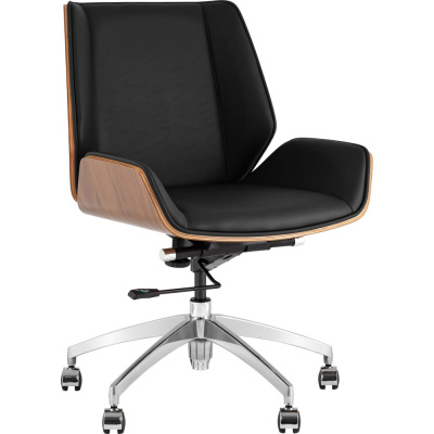 Кресло офисное Стул Груп TopChairs Crown SN, черный A312-A 8383-29 walnut back